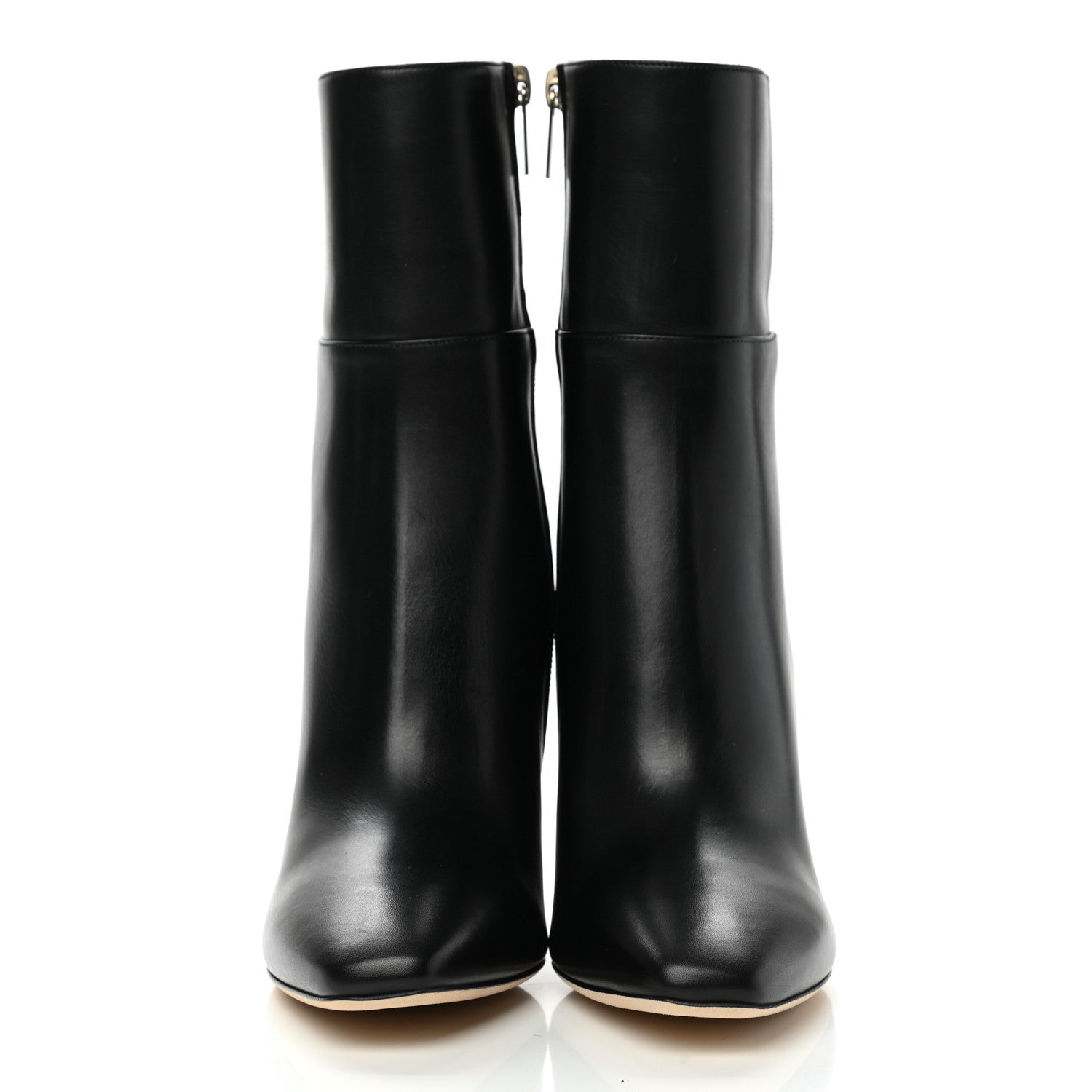 Jimmy Choo Shiny Calfskin Melrose 95 Ankle Boots 36.5 Black 2 of 8