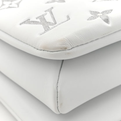 Louis Vuitton Lambskin Embossed Monogram Coussin BB  White Silver 11 of 11