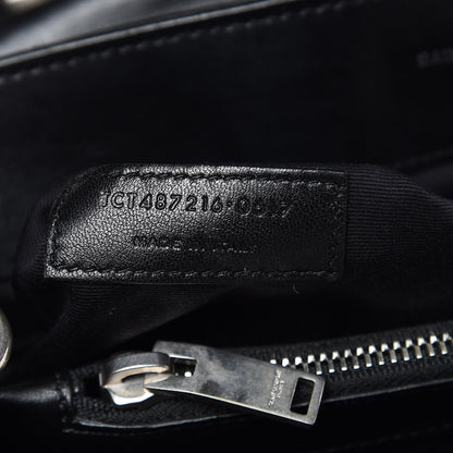Saint Laurent Calfskin Y Quilted Monogram Medium Loulou Chain Satchel Black 7 of 11