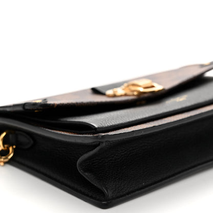 Louis Vuitton Damier Ebene Vavin Chain Wallet Black 9 of 10