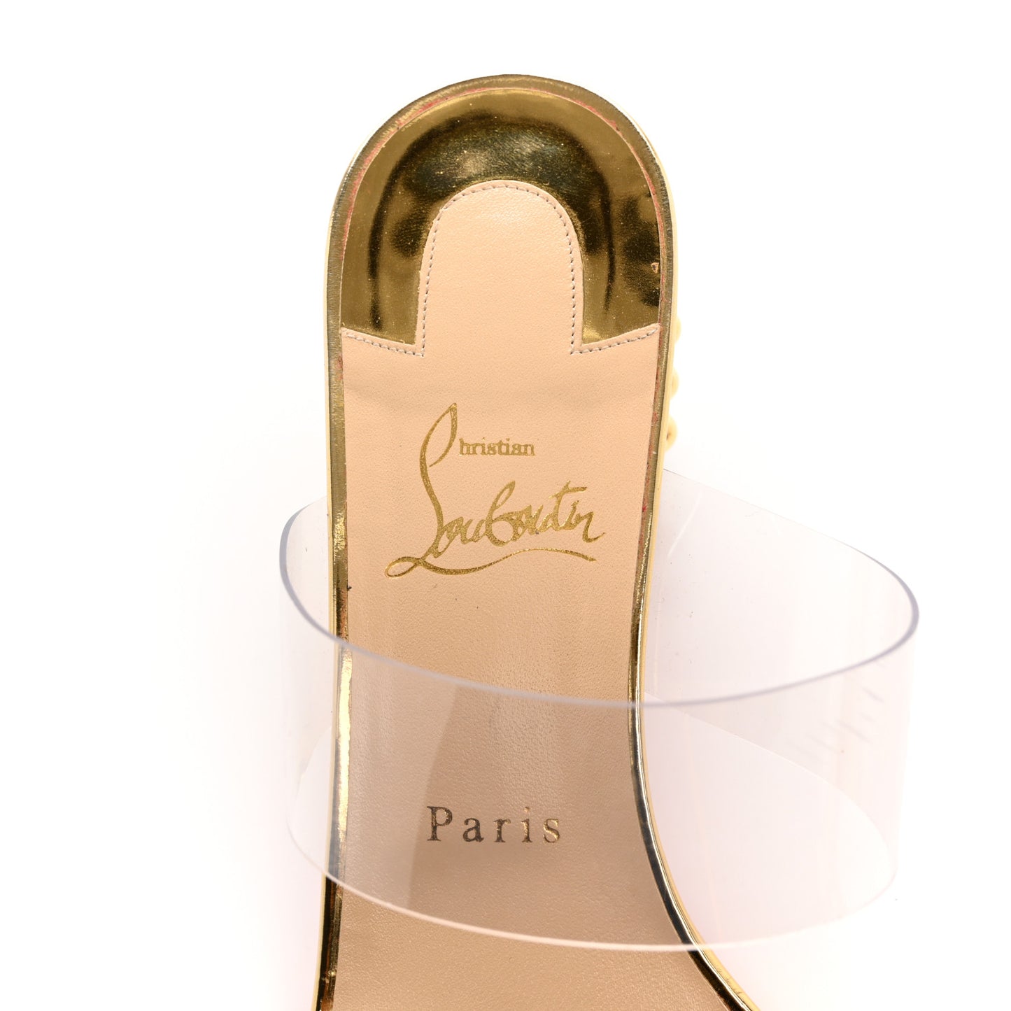 PVC Vasa Opticat 55 Slide Sandals 40.5 Gold