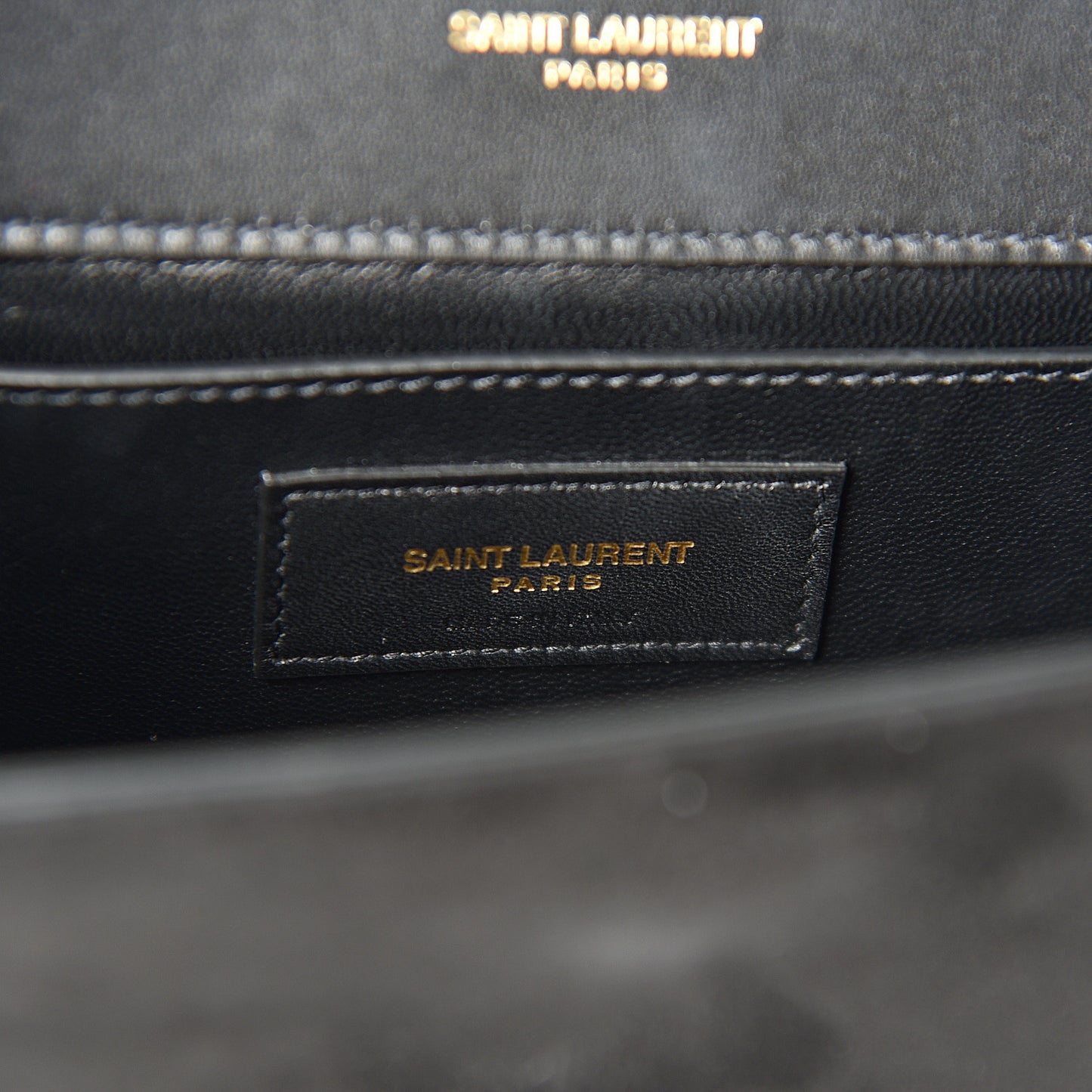 Suede Embroidered Patches Small Monogram Kate Satchel Black
