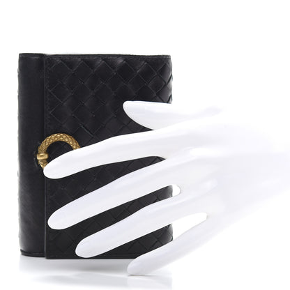 Bottega Veneta Nappa Intrecciato Tri-Fold Wallet Black 2 of 7