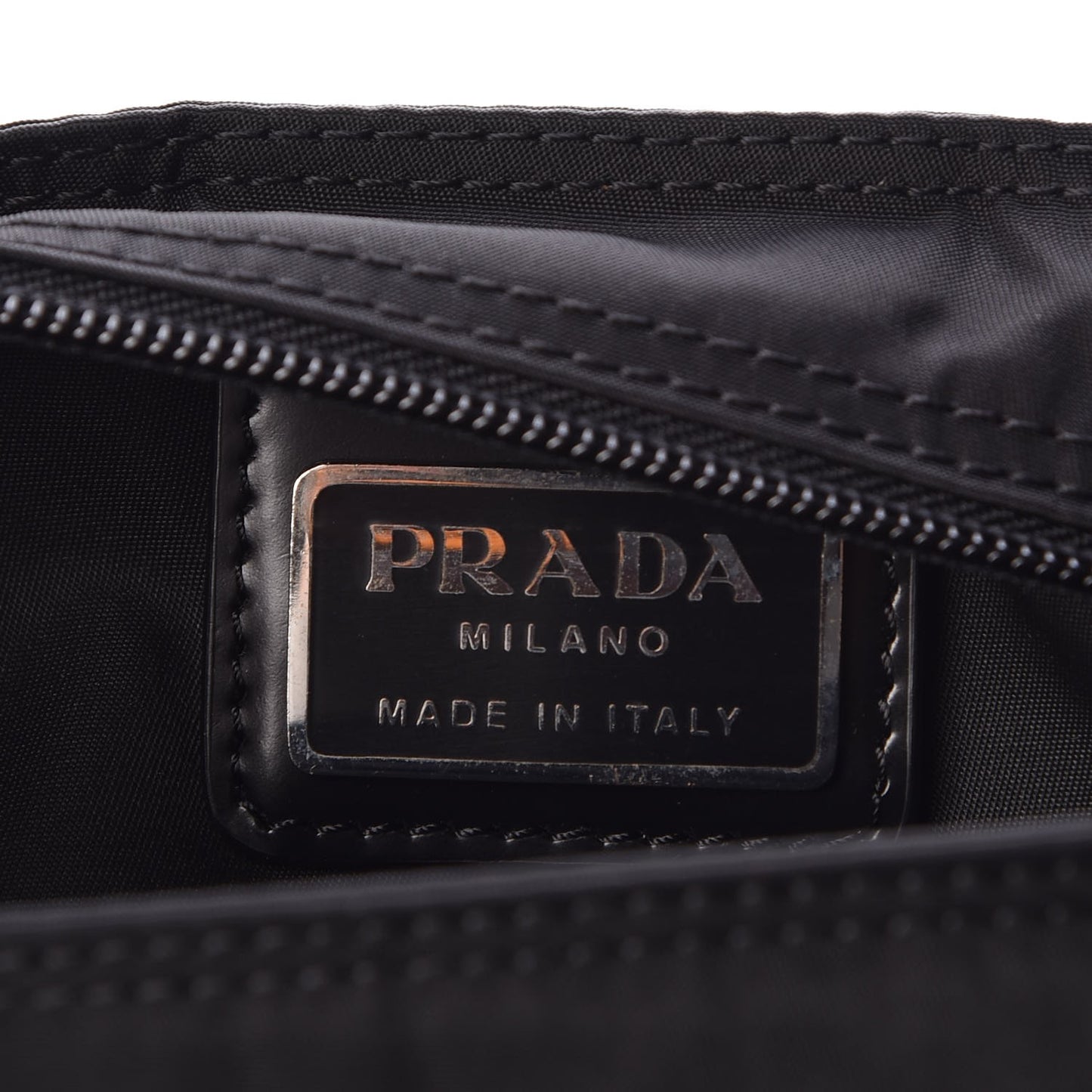 Nylon Flat Messenger Bag Black
