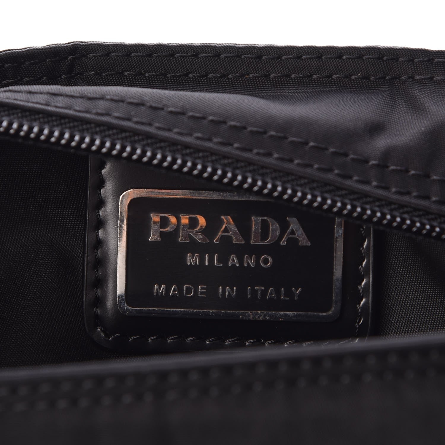 Prada Nylon Flat Messenger Bag Black 6 of 6