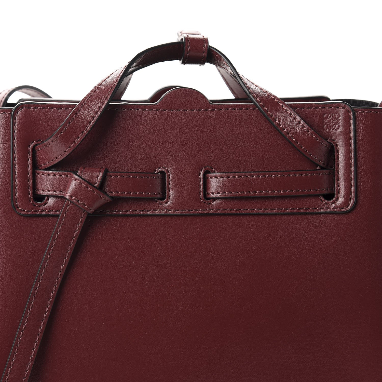 Loewe Boxcalf Lazo Tote Burgundy 654073 – FASHIONPHILE