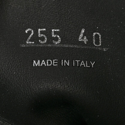 Prada Spazzolato Rois Nylon Metal Triangle Logo Monolith Pouch Pocket 55mm Boots 40 Black 8 of 9