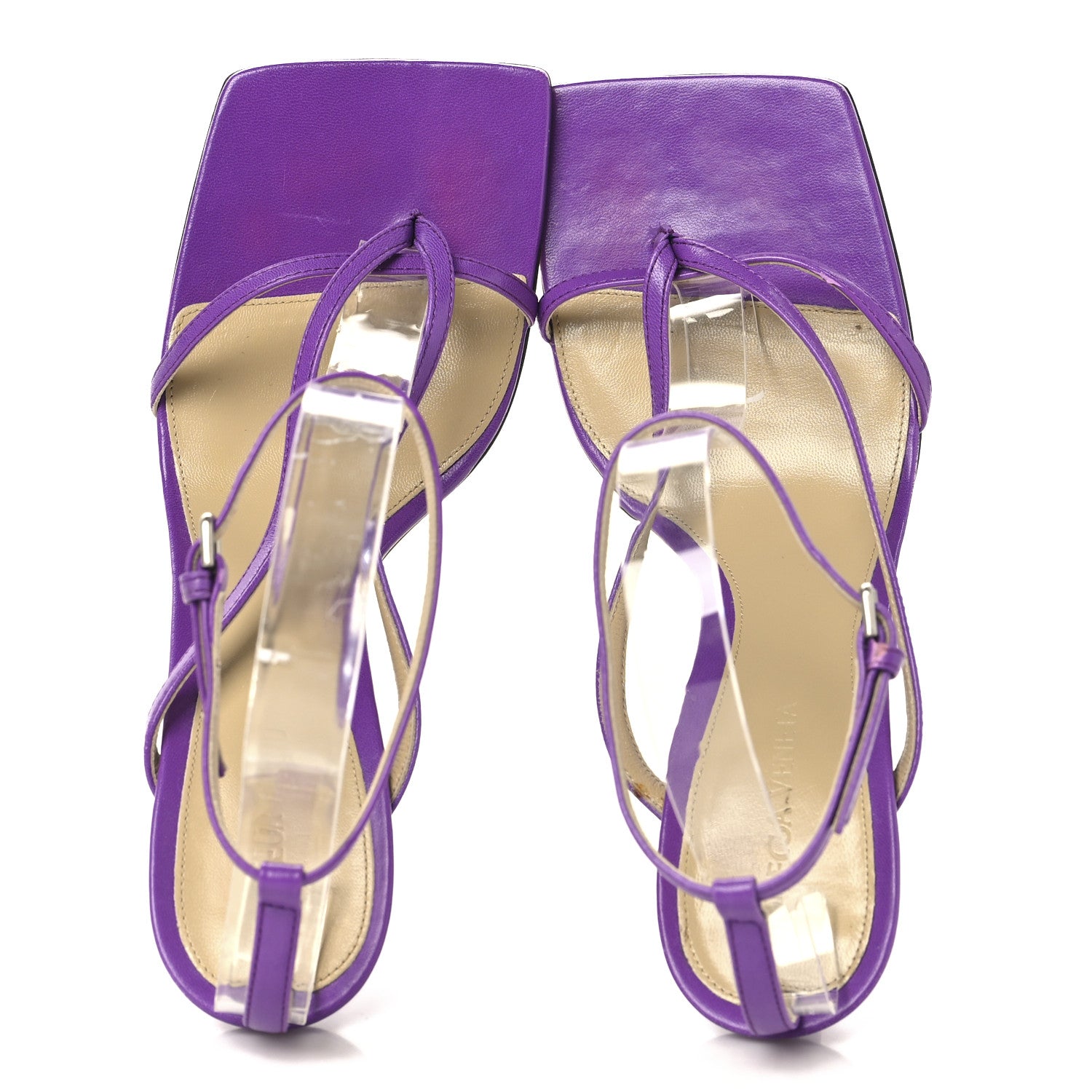 Bottega Veneta Lambskin Studded Stretch Multi Strap 90mm Sandals 39 Clematis 39 Clematis 2 of 11