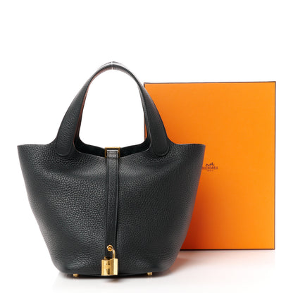 Hermes Taurillon Clemence Picotin Lock 18 PM Black 11 of 11