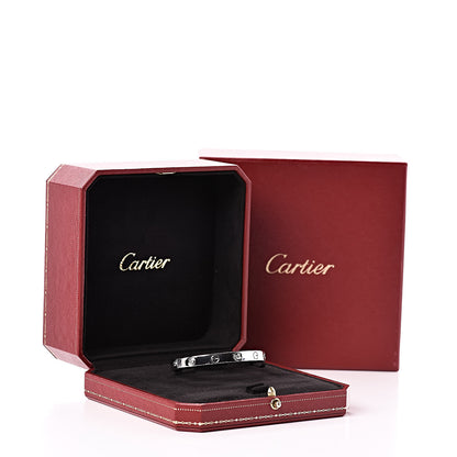 Cartier 18K White Gold 6 Diamond LOVE Bracelet 16 5 of 6