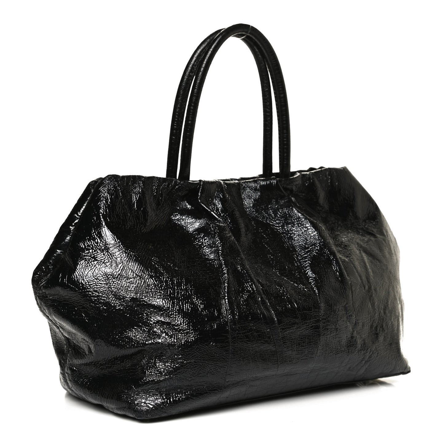 Vernice Bow Tote Black