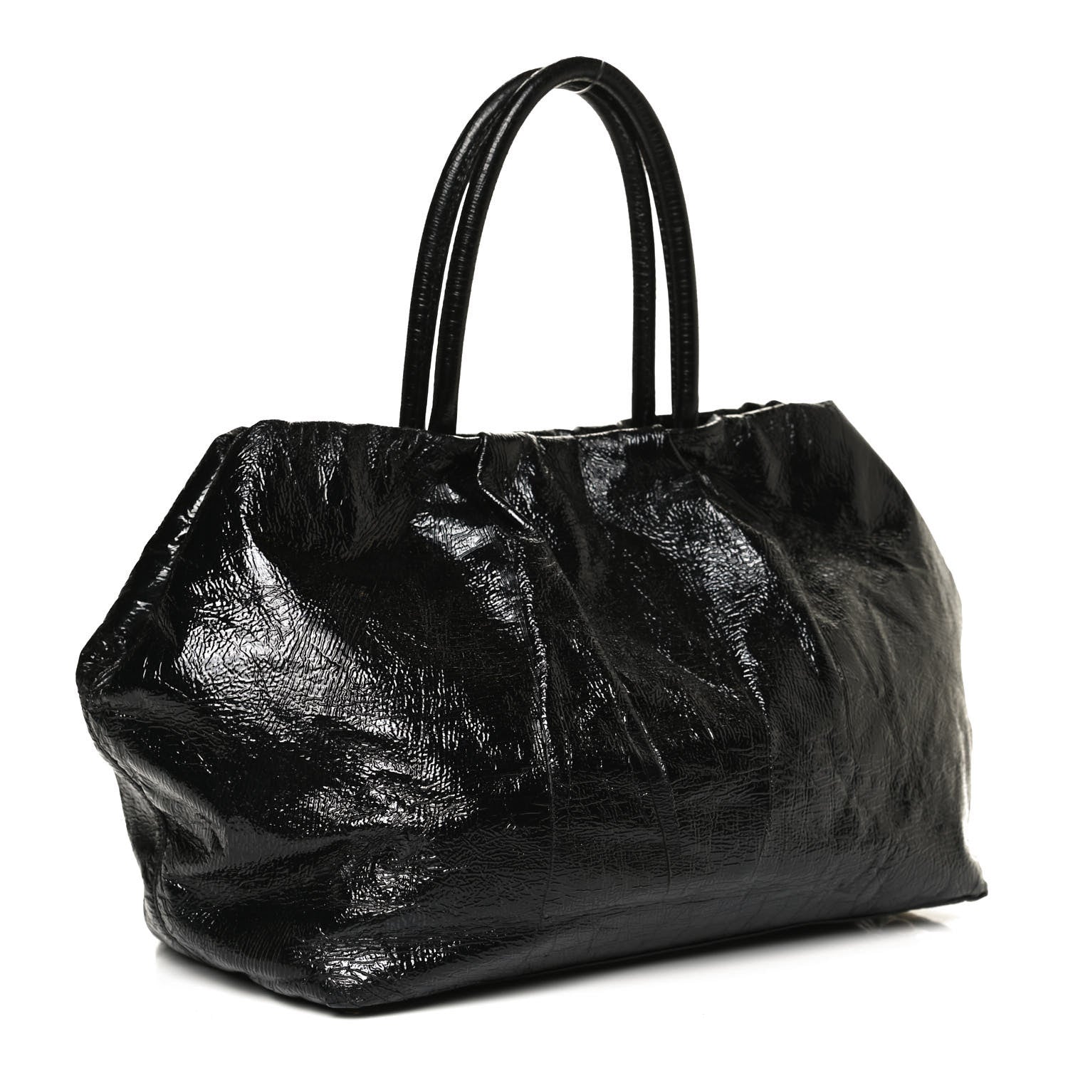 Prada Vernice Bow Tote Black 3 of 11