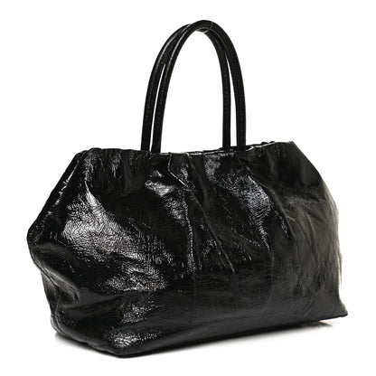 Prada Vernice Bow Tote Black 3 of 11