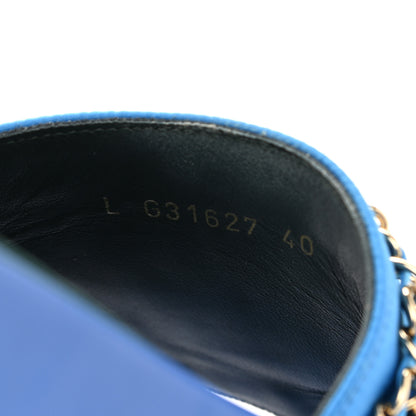 Chanel Canvas Chain Flat Sandals 40 Bright Blue 8 of 12