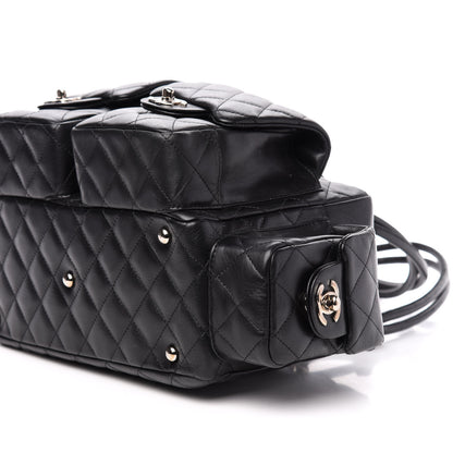 Chanel Calfskin Quilted Small Cambon Multipocket Reporter Black White 11 of 12