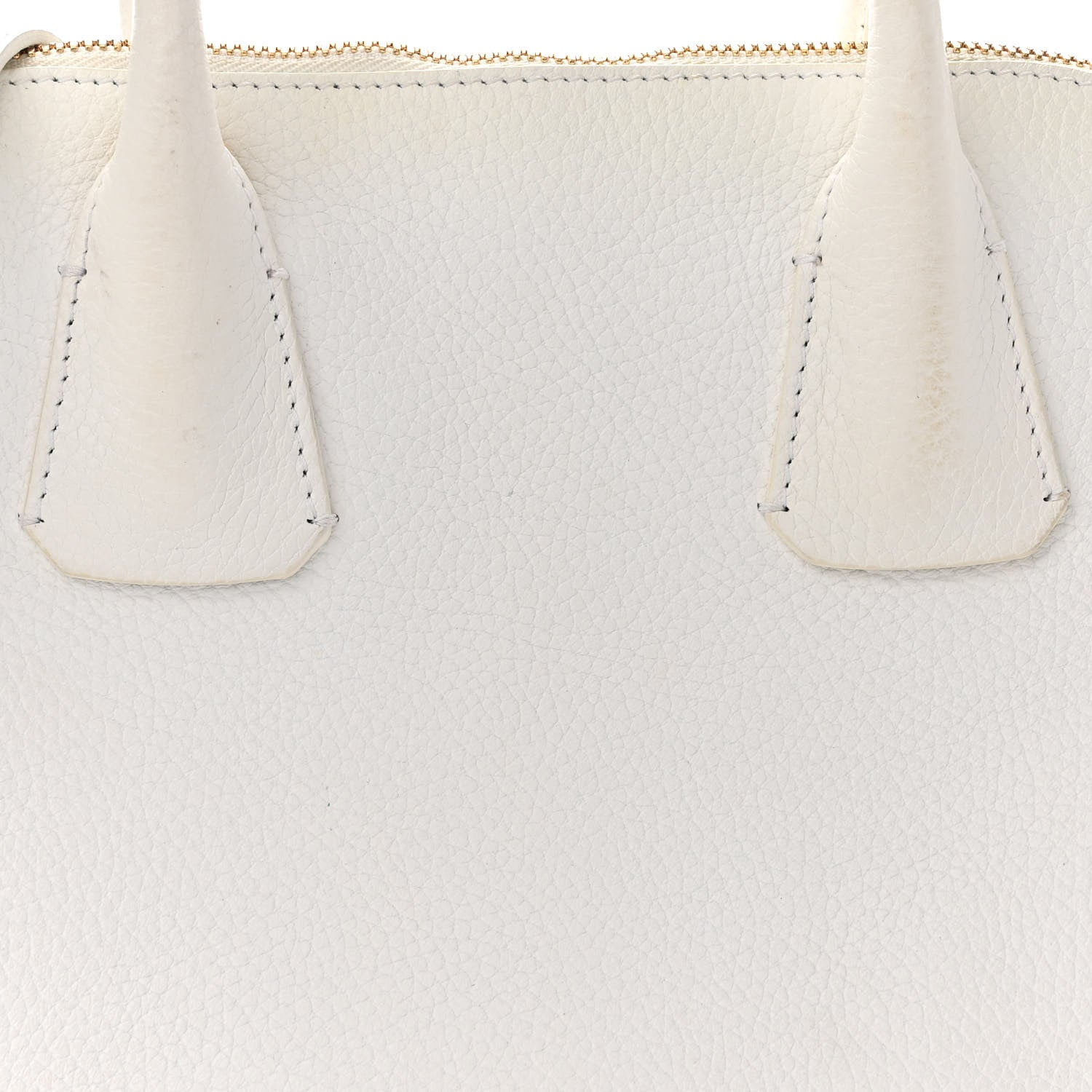 Burberry London Grainy Calfskin Small Greenwood Bowling Bag White 8 of 12