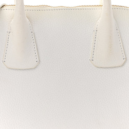 Burberry London Grainy Calfskin Small Greenwood Bowling Bag White 8 of 12