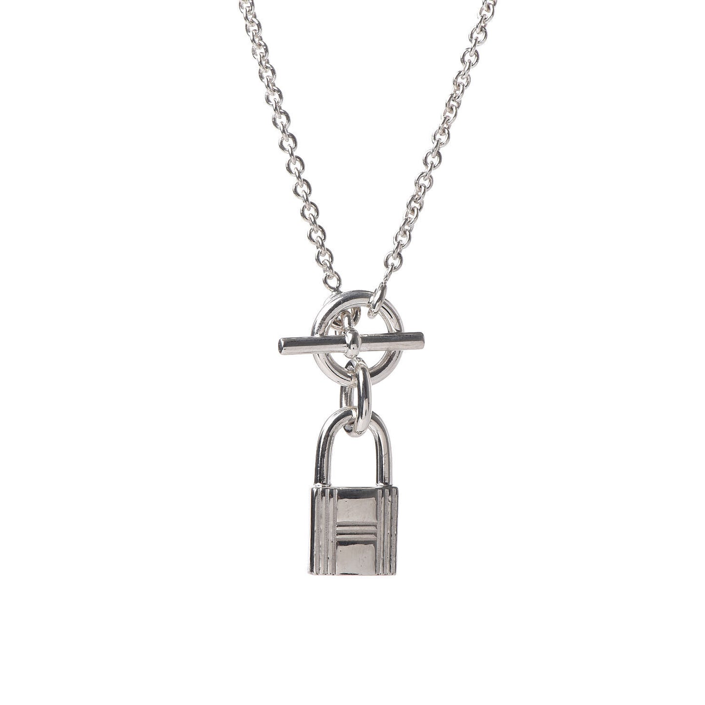 Sterling Silver Cadenas Kelly Lock Pendant Necklace