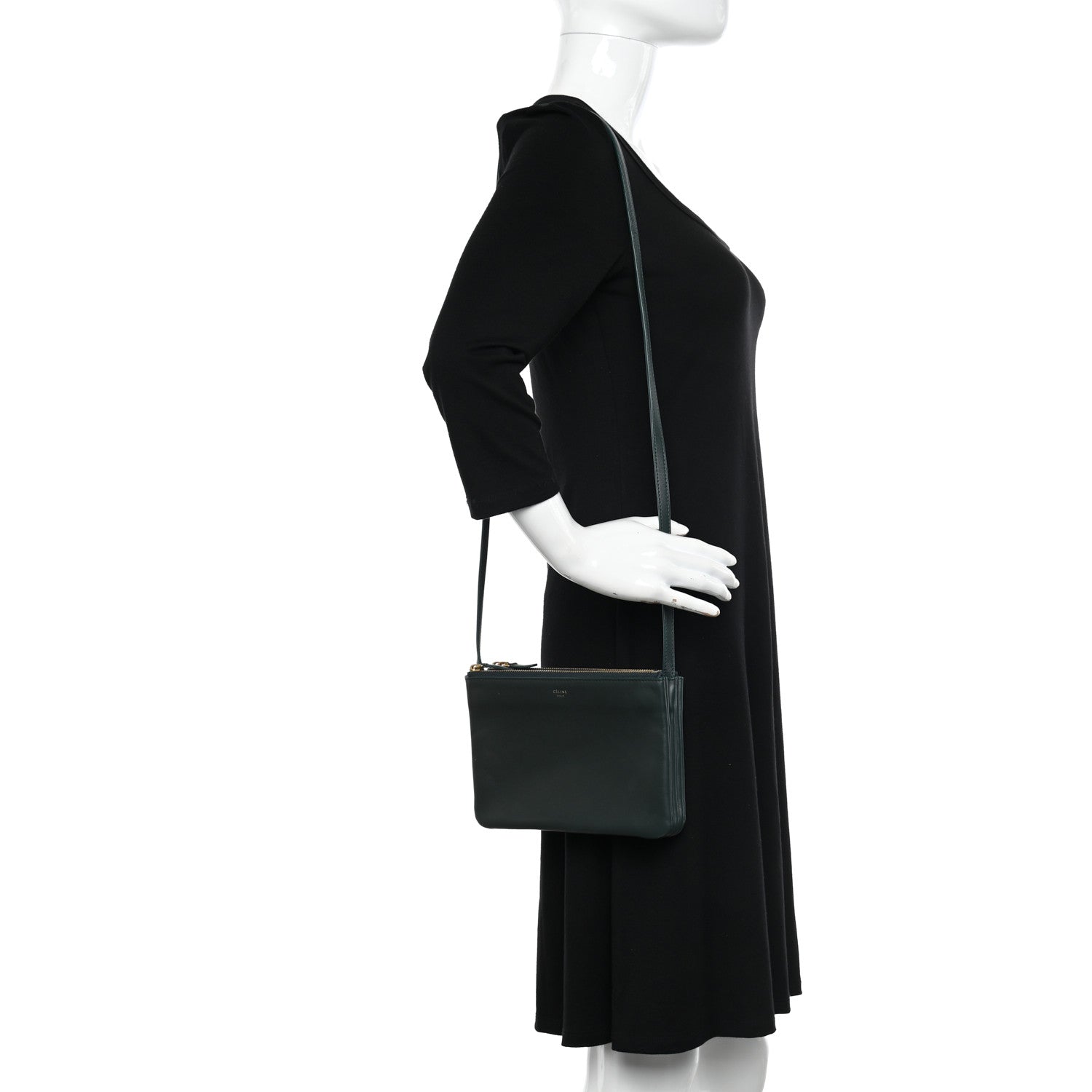Celine Lambskin Small Trio Crossbody Bag Amazone 2 of 12