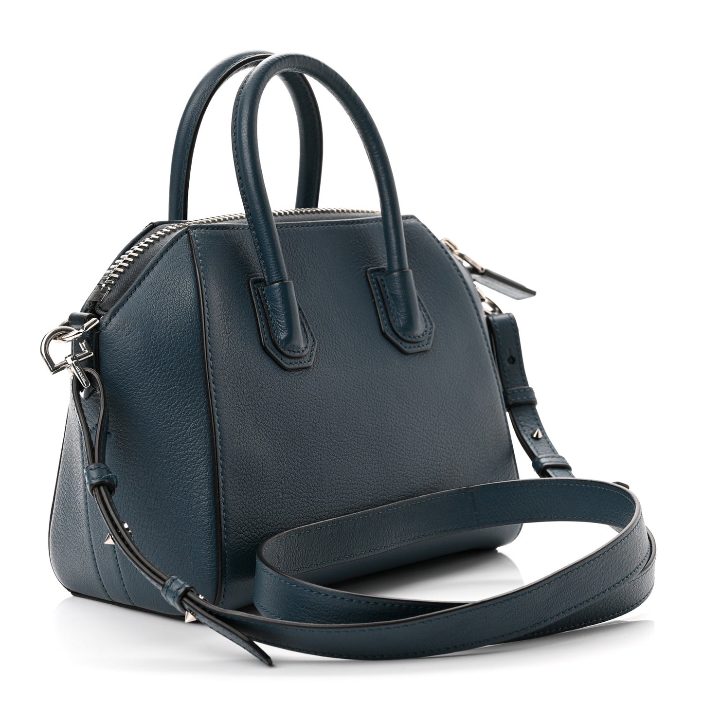 Sugar Goatskin Mini Antigona Oil Blue
