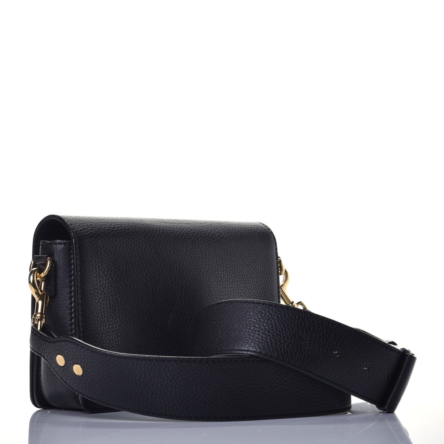 Grained Calfskin Dio(r)evolution Flap Bag Black