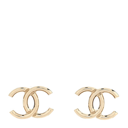 Chanel Metal CC Stud Earrings Gold 1 of 4