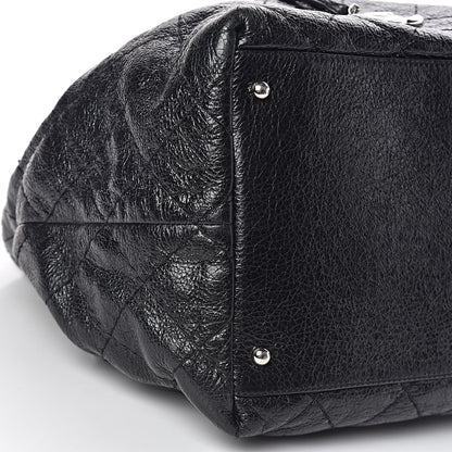Chanel Glazed Calfskin On The Road Drawstring Tote Black 5 of 14