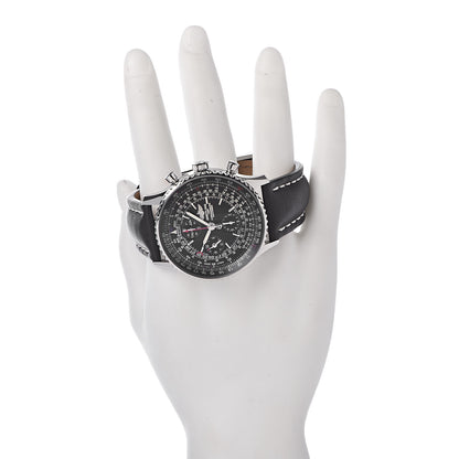 Breitling Stainless Steel Calfskin 46mm Navitimer 1884 Limited Edition Chronograph Automatic Watch Black A21350 2 of 9