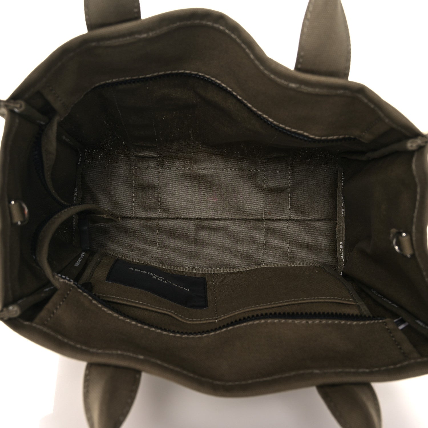 Marc Jacobs Cotton Canvas Medium The Traveler Tote Bag Slate Green 4 of 14