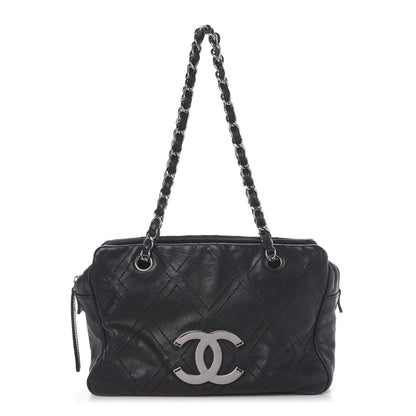 Chanel Calfskin Small Diamond Stitch Tote Black 1 of 10
