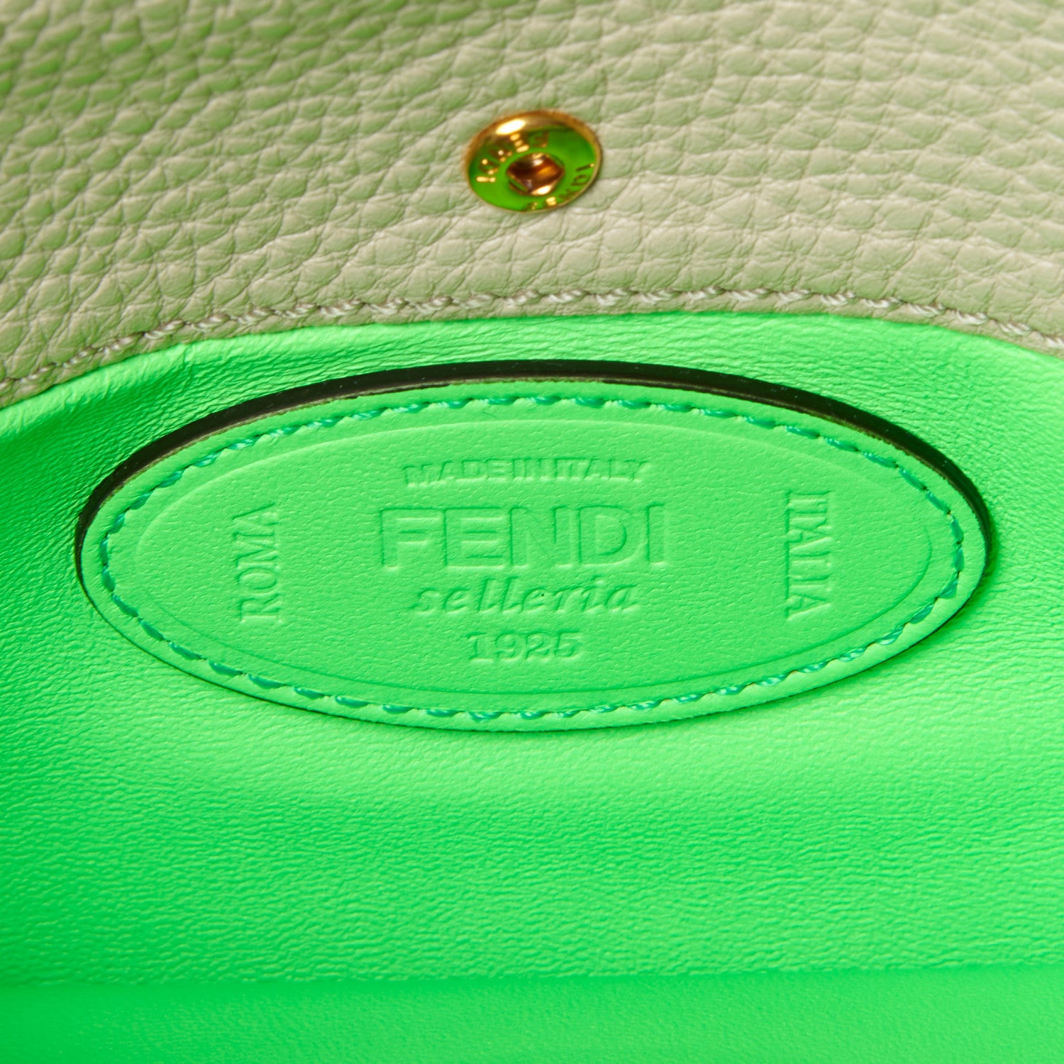Fendi Cuoio Romano Selleria Large Baguette Latte 7 of 7