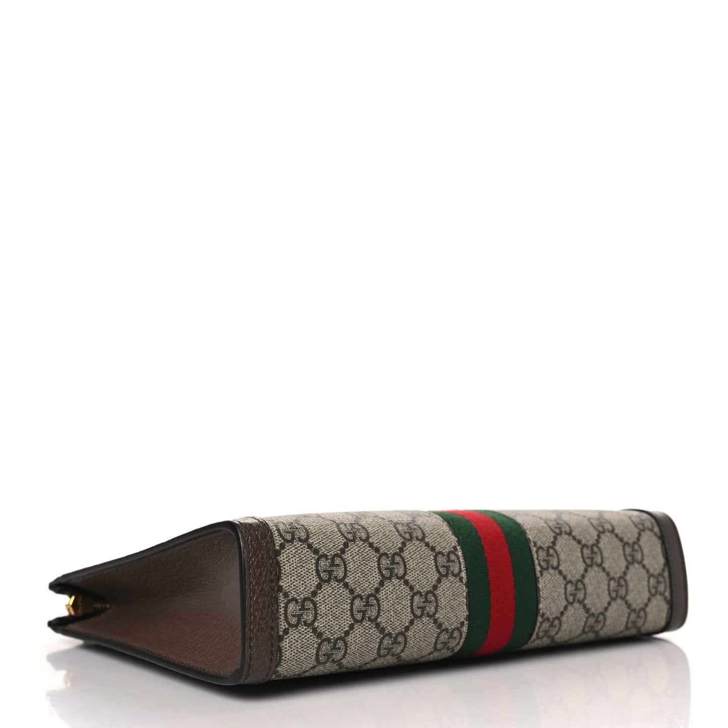 GG Supreme Monogram Web Ophidia Pouch Brown