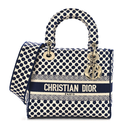 Christian Dior Canvas Medium DiorAmour Dots Lady D-Lite Blue 1 of 9