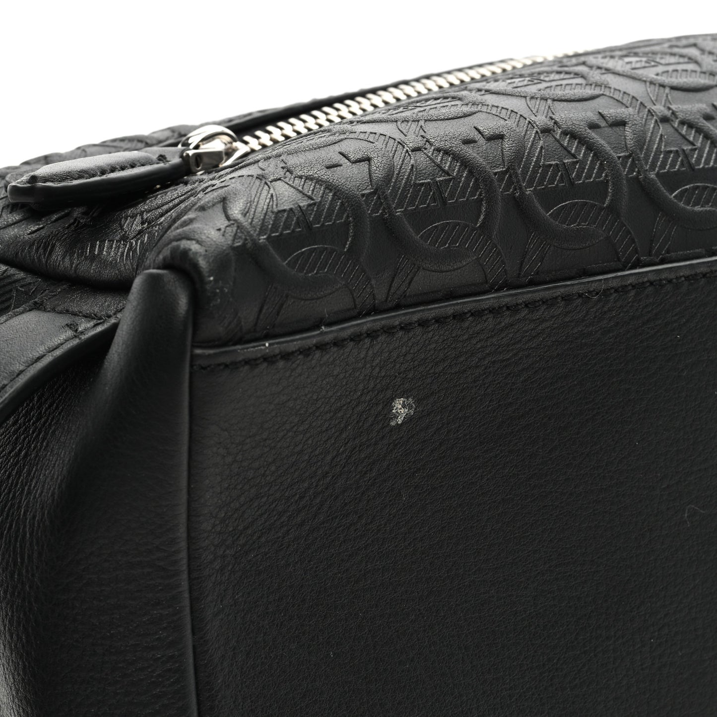 Calfskin Gancini Embossed Toiletry Pouch