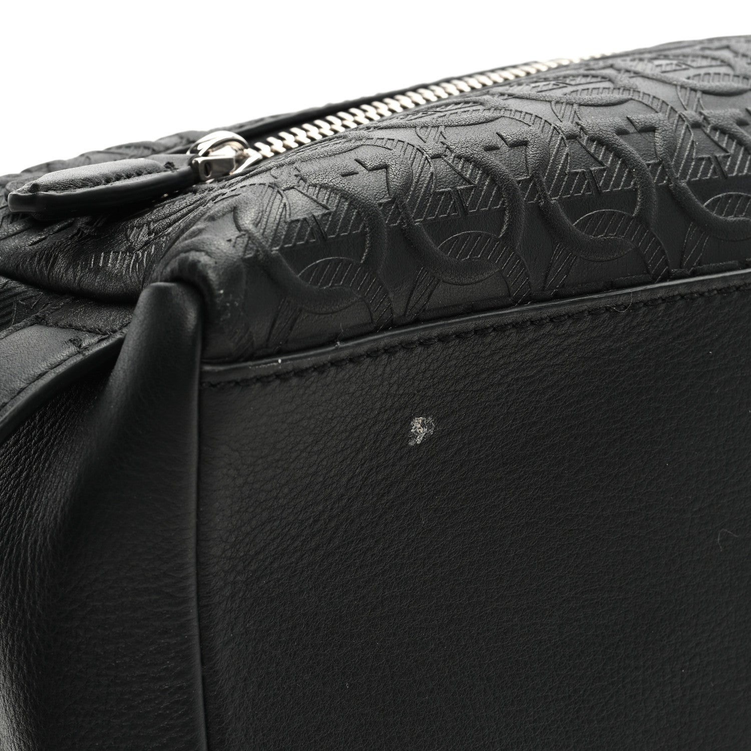 Salvatore Ferragamo Calfskin Gancini Embossed Toiletry Pouch 8 of 8