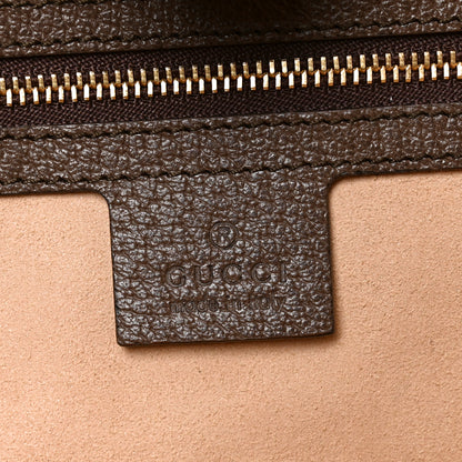 Gucci Supreme Monogram Textured Calfskin Web Medium Ophidia Shopping Tote Beige Ebony New Acero 6 of 10