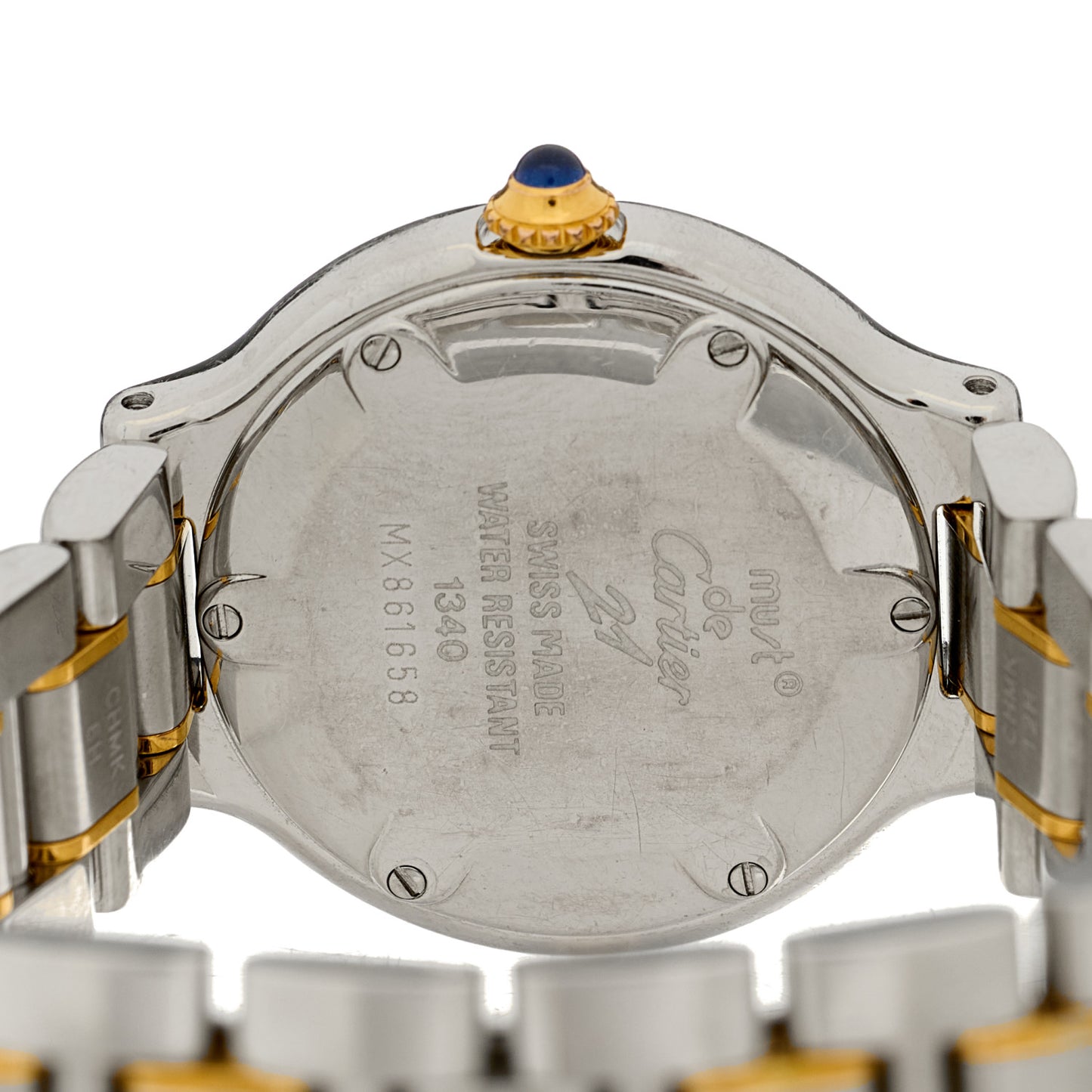 Stainless Steel 18K Yellow Gold 28mm Must de 21 Quartz Watch