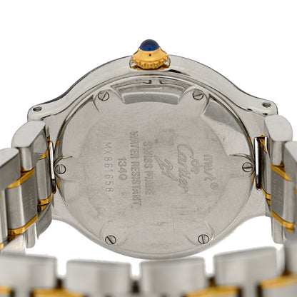 Cartier Stainless Steel 18K Yellow Gold 28mm Must de 21 Quartz Watch 4 of 4