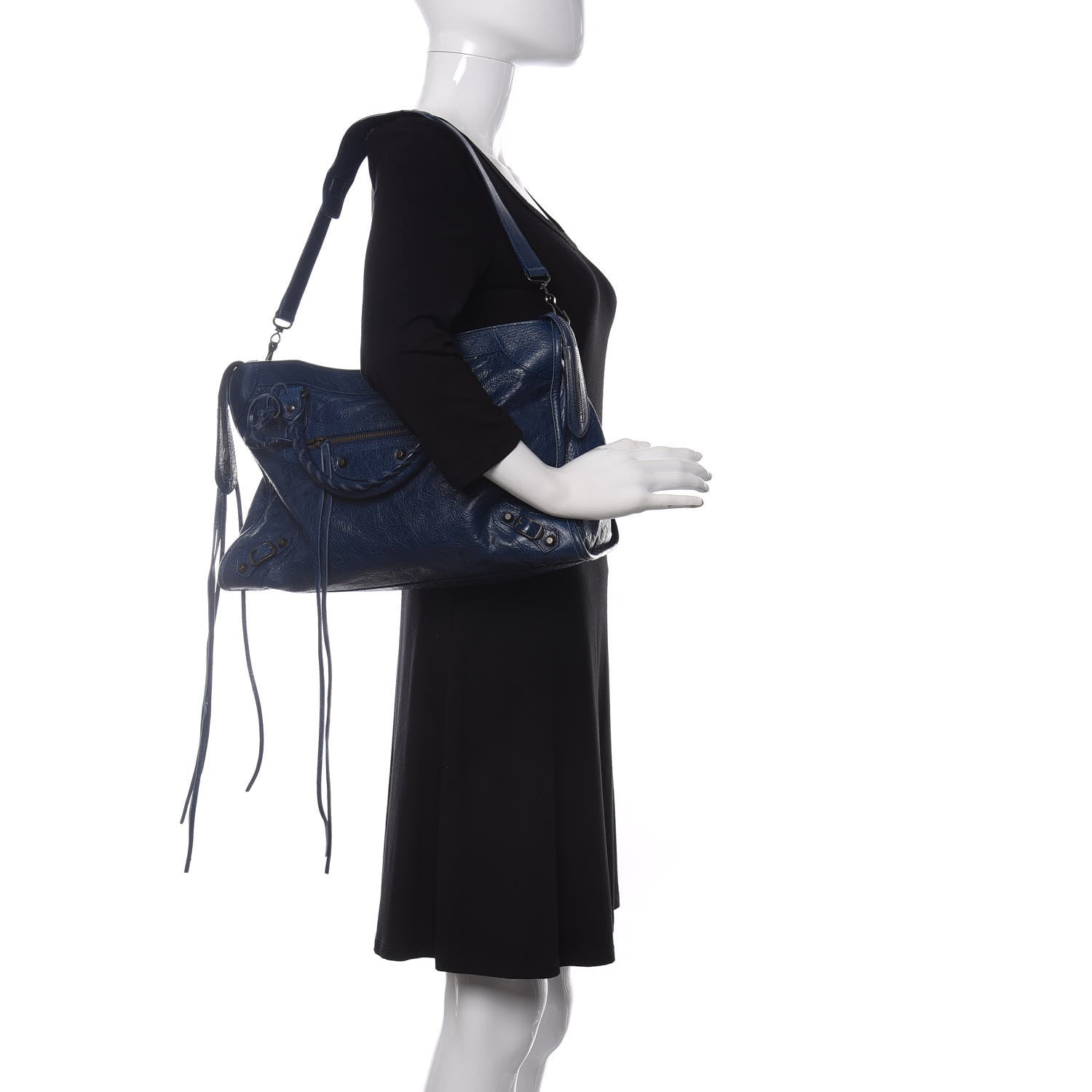 Balenciaga Chevre Classic Hardware City Bleu Mineral 2 of 9