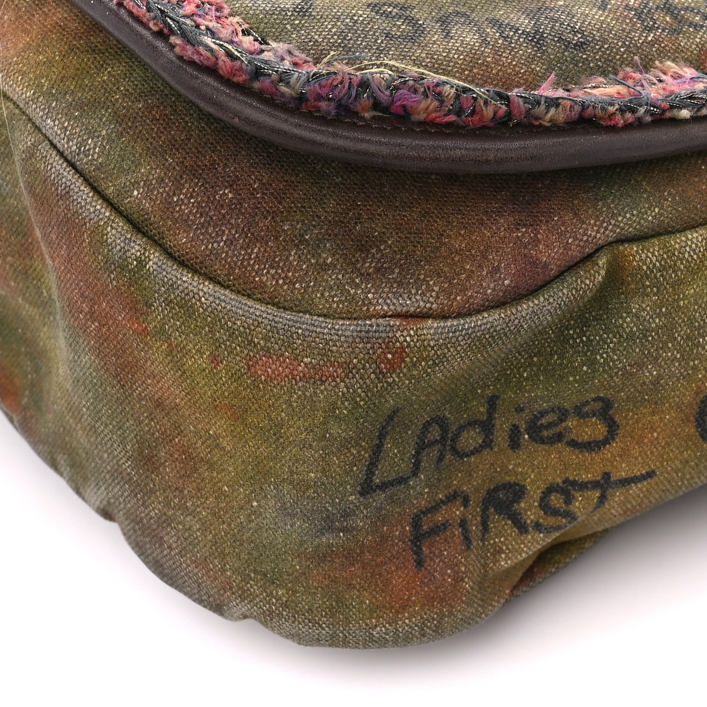 Washed Toile Graffiti On The Pavements Messenger Khaki Multicolor