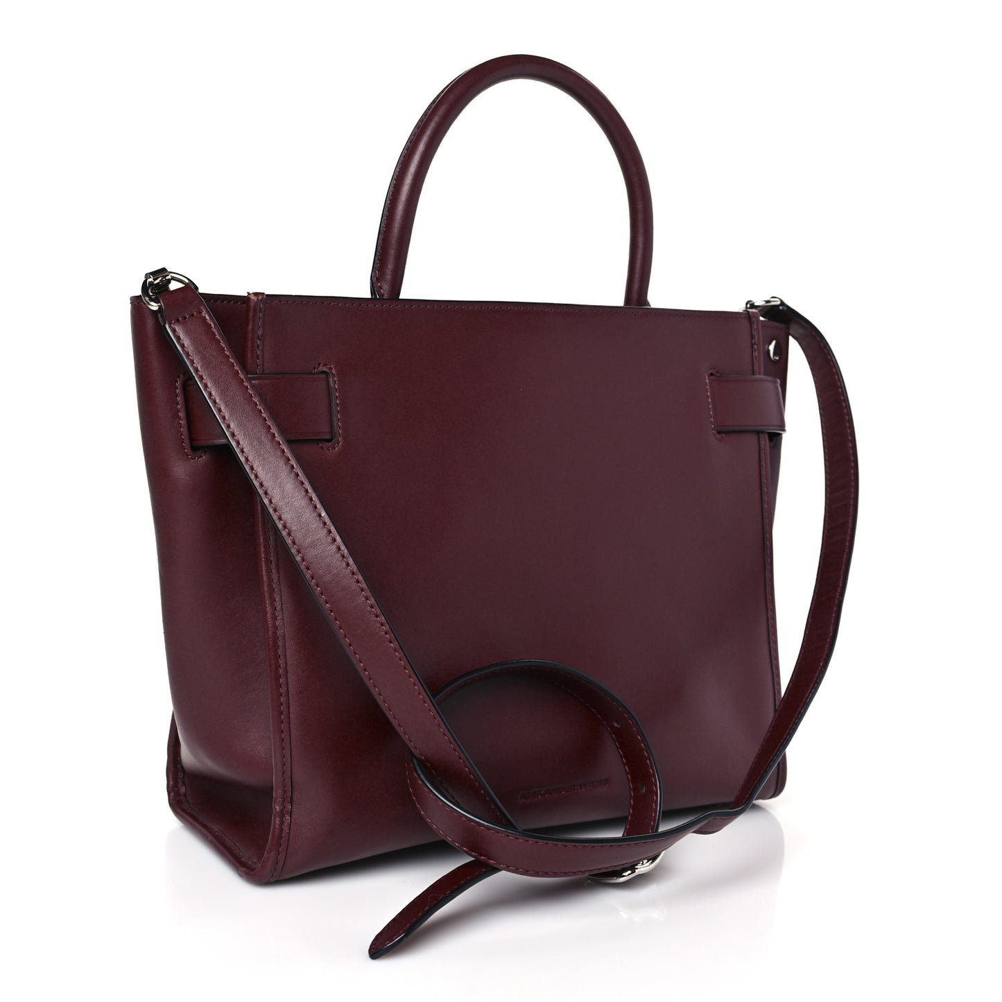 Smooth Calfskin Attica Chain Satchel Oxblood