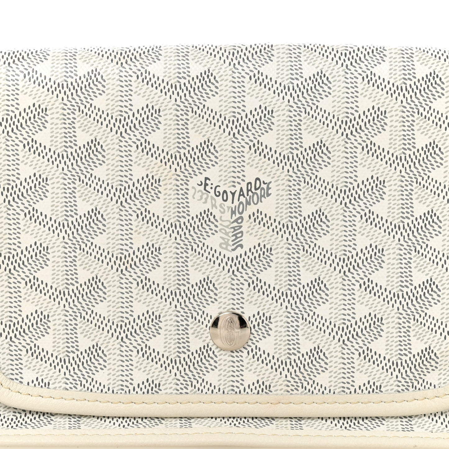 Goyardine Plumet Wallet Clutch White