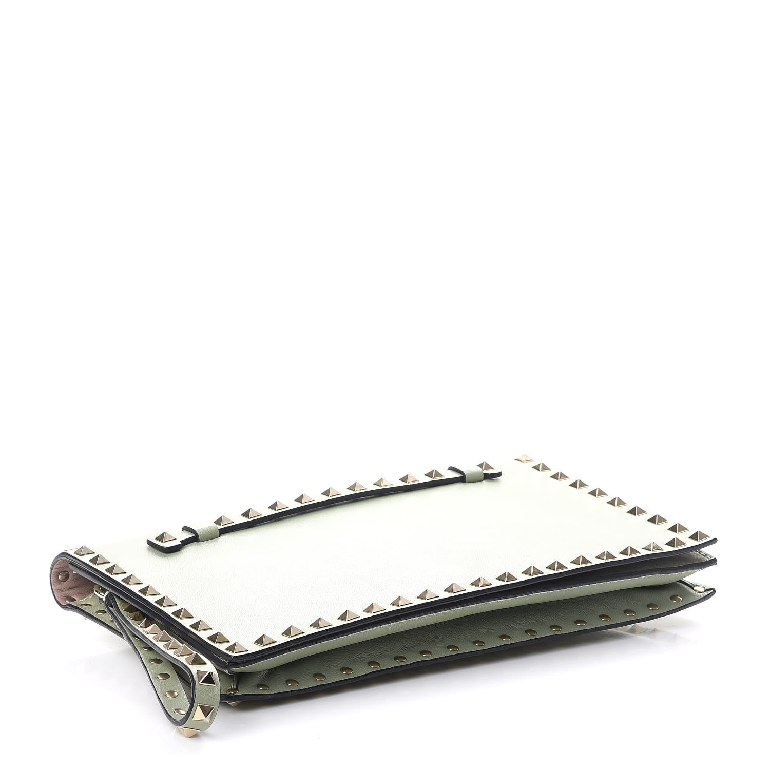Valentino Garavani Nappa Rockstud Wristlet Clutch Green Tea Sorbet 4 of 8