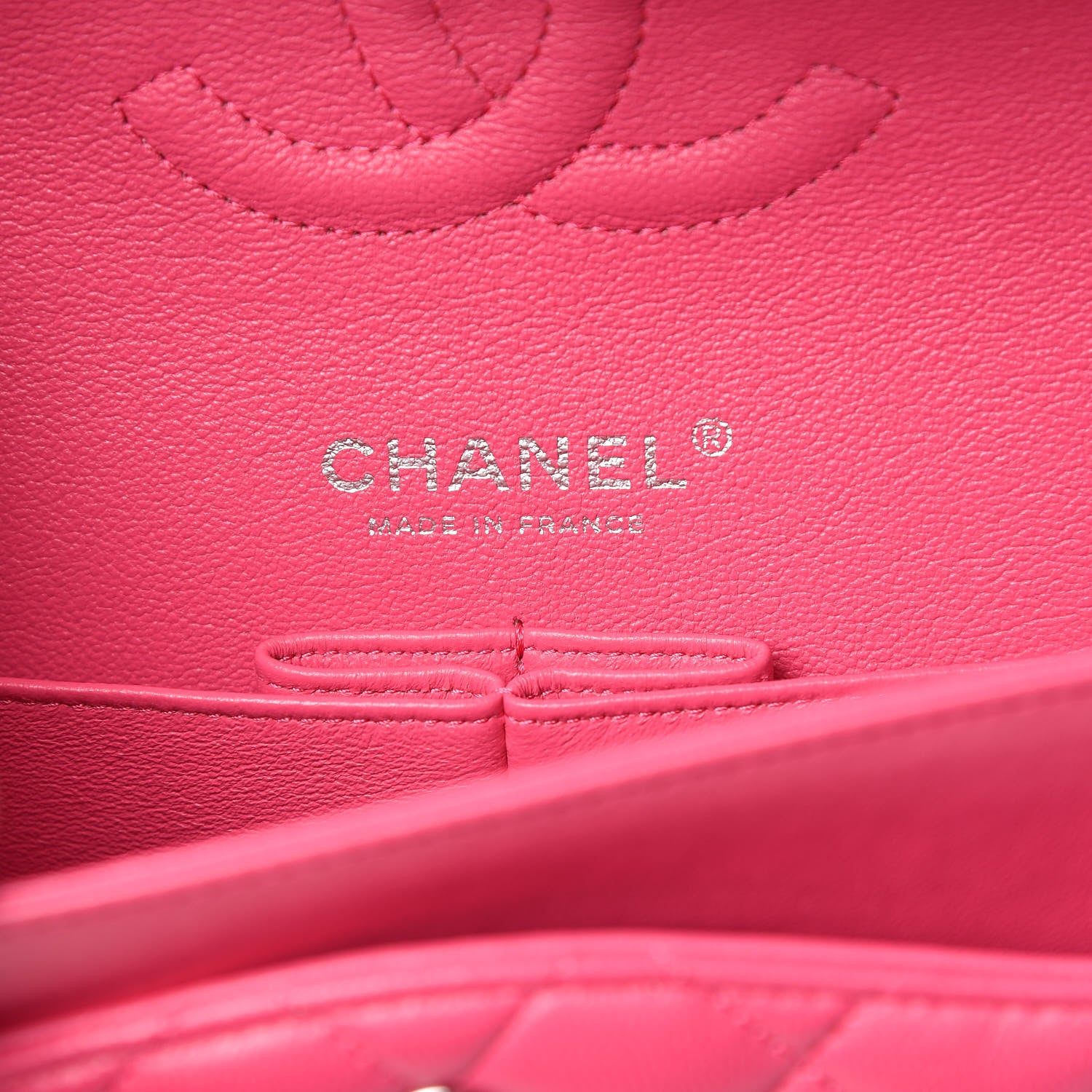 Chanel Lambskin Quilted Medium Double Flap Dark Pink 7 of 13