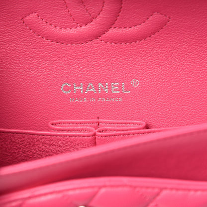 Chanel Lambskin Quilted Medium Double Flap Dark Pink 7 of 13