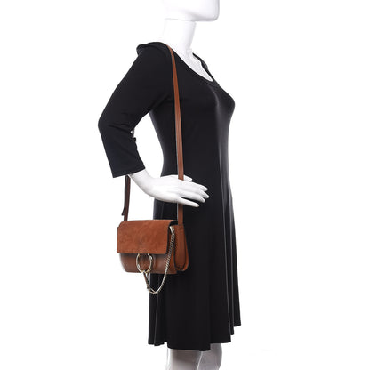 Chloe Suede Calfskin Small Faye Shoulder Bag Tobacco 2 of 11