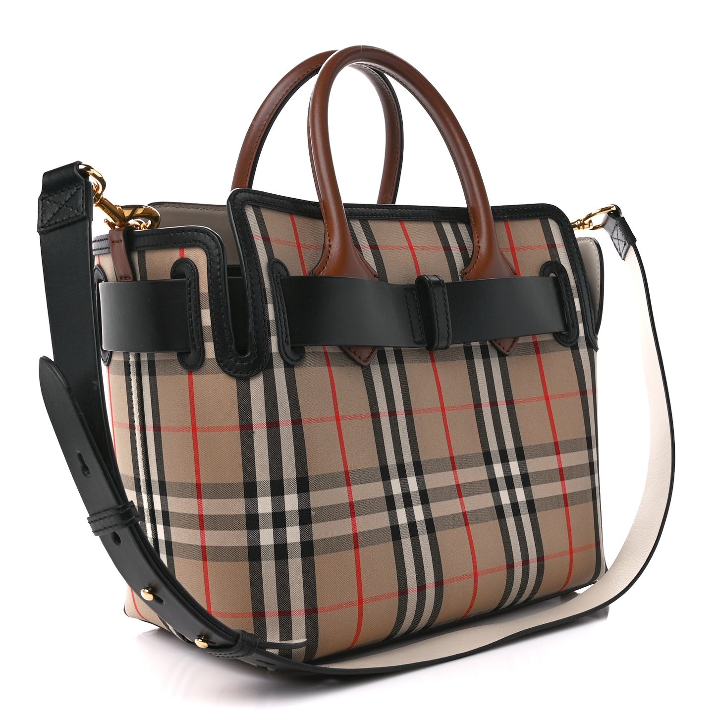 Calfskin Vintage Check Triple Stud Mini Belt Bag Archive Beige