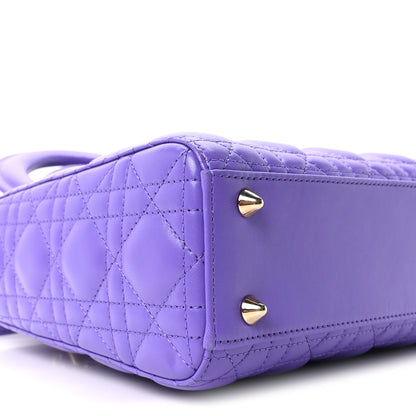 Christian Dior Lambskin Cannage Small My ABCDior Lady Dior Purple 9 of 10