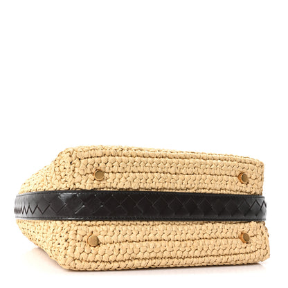 Bottega Veneta Raffia Woven Nappa Intrecciato Mini Wallace Natural Fondant 4 of 10