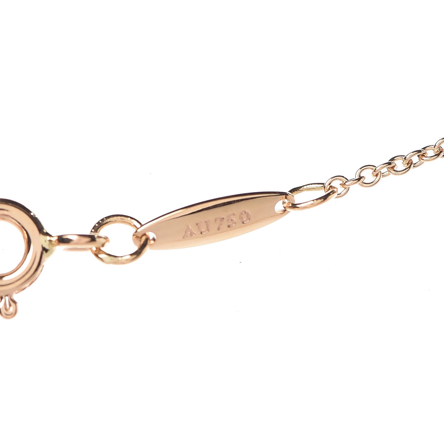 18K Rose Gold Diamond .03ct Elsa Peretti Diamonds by the Yard Pendant Necklace